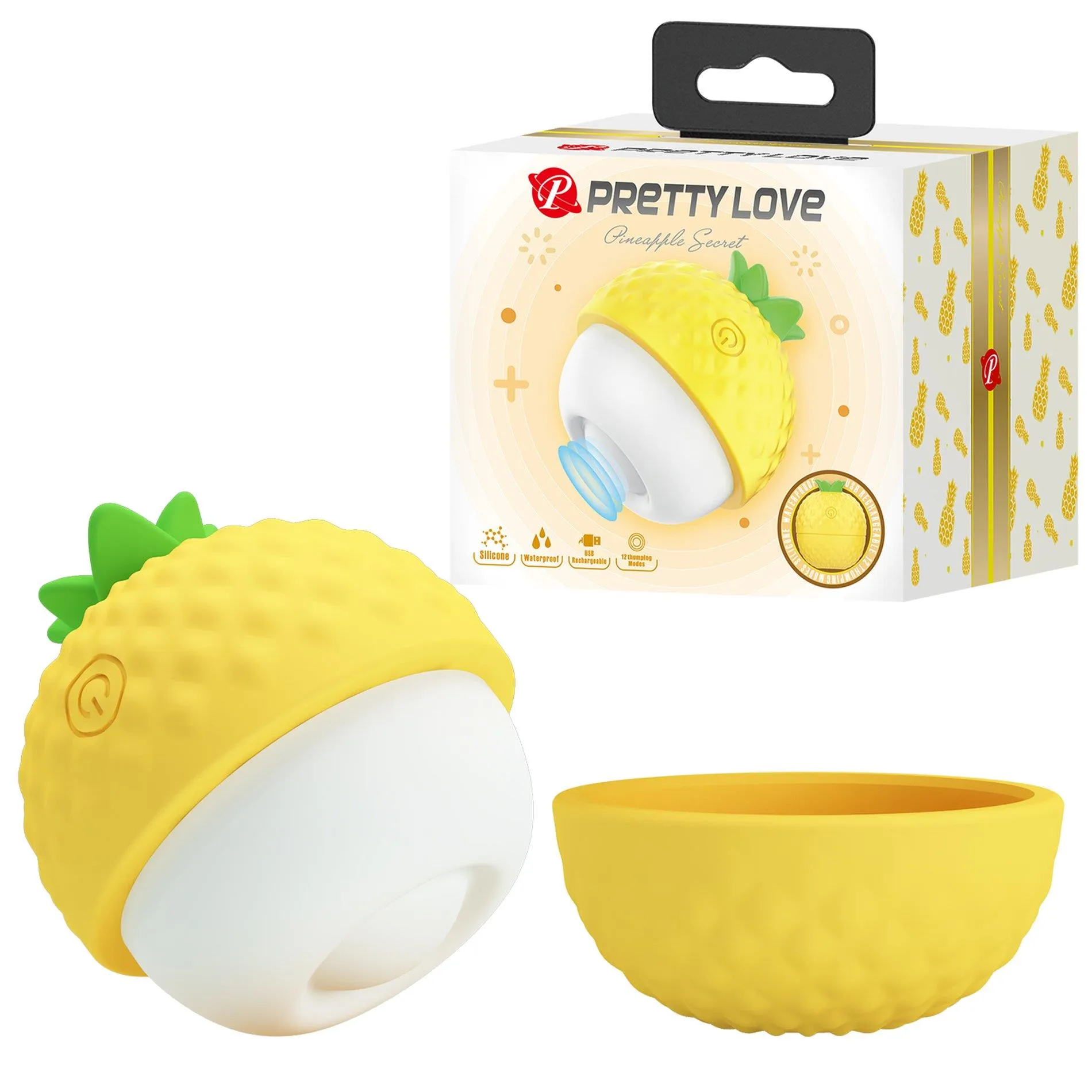 Стимулятор для клитора Pretty Love Pineapple Secret (желтый)