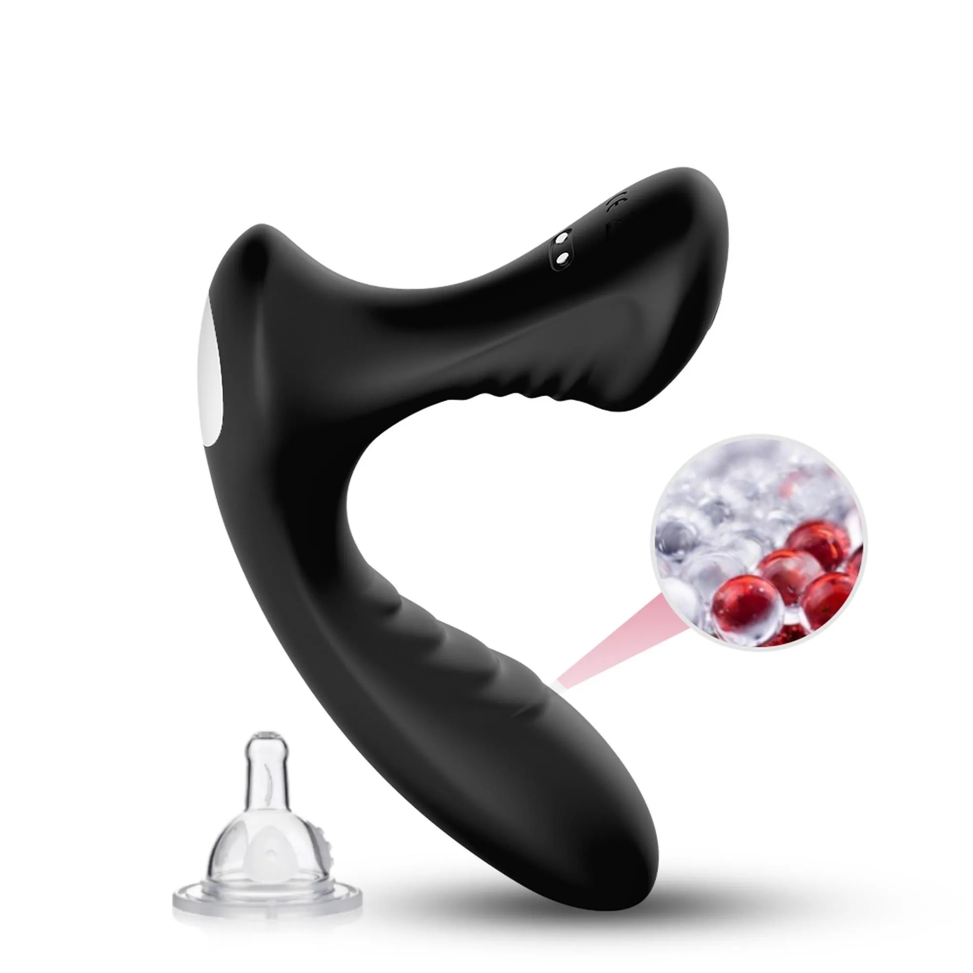 B - Series Joy Storm - Stymulator prostaty, Czarny, 15 cm