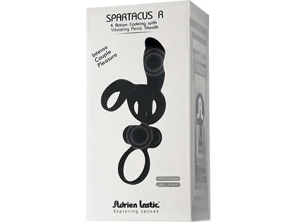 Adrien Lastic Spartacus R - Nakładka na penisa, Czarny, 8 cm