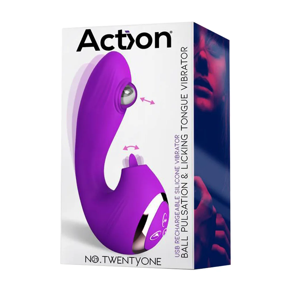 Вибратор  Action No. TwentyOne, 15.3 см (фиолетовый)