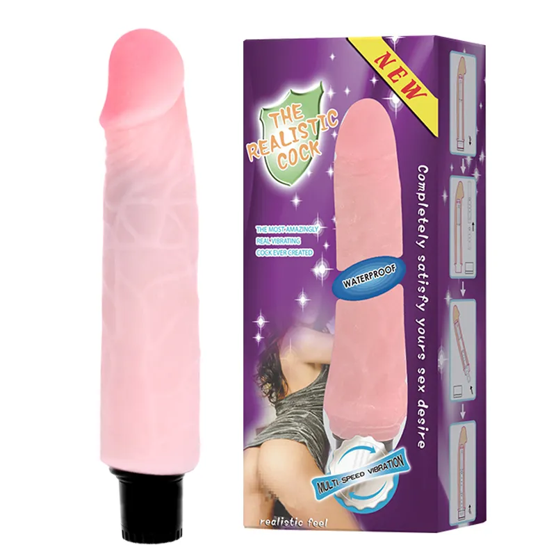 Вібратор Baile Realistic Cock Vibrator, 21,5 см (тілесний)