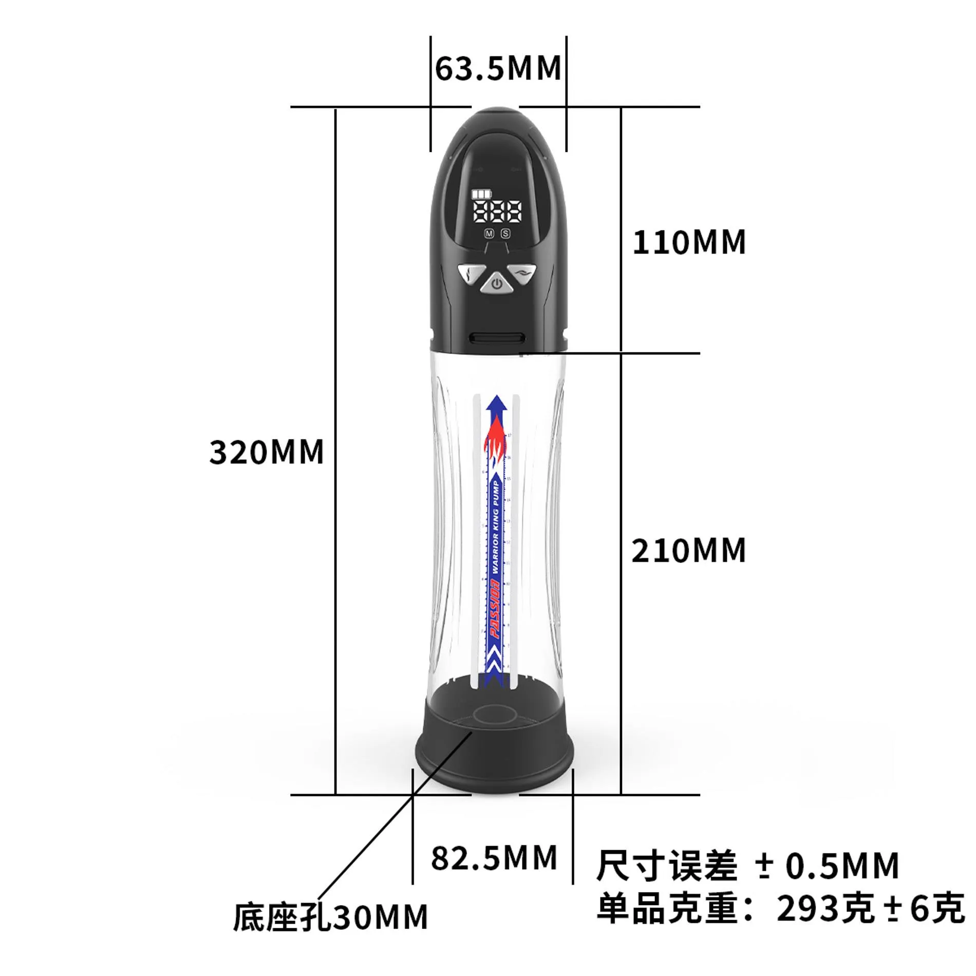 Boys of Toys Passion Pump - Pompka do penisa B -, Przezroczysty, 31.6 cm