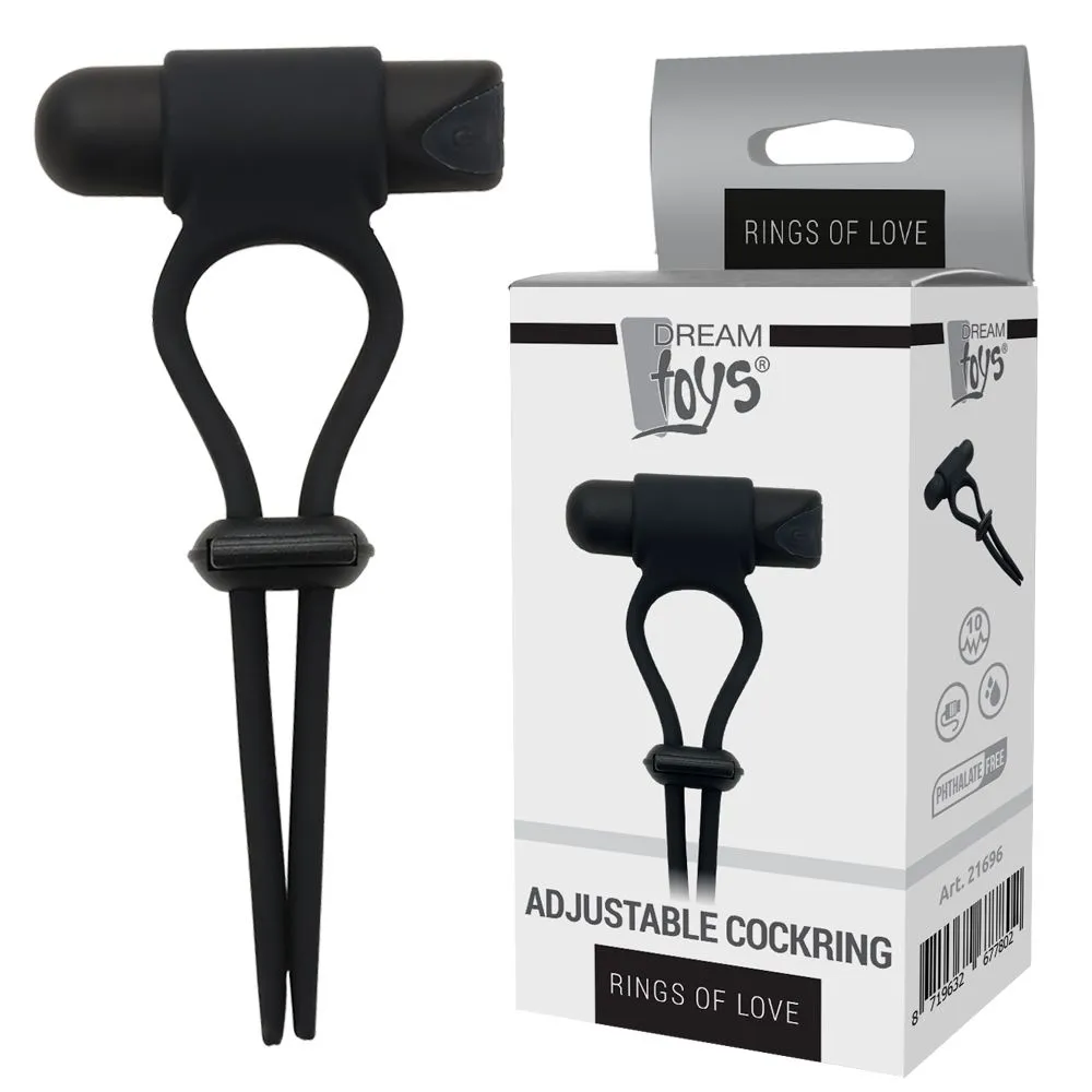 Эрекционное кольцо Dream Toys Zacisk Adjustable Cockring, 14 см (черный)