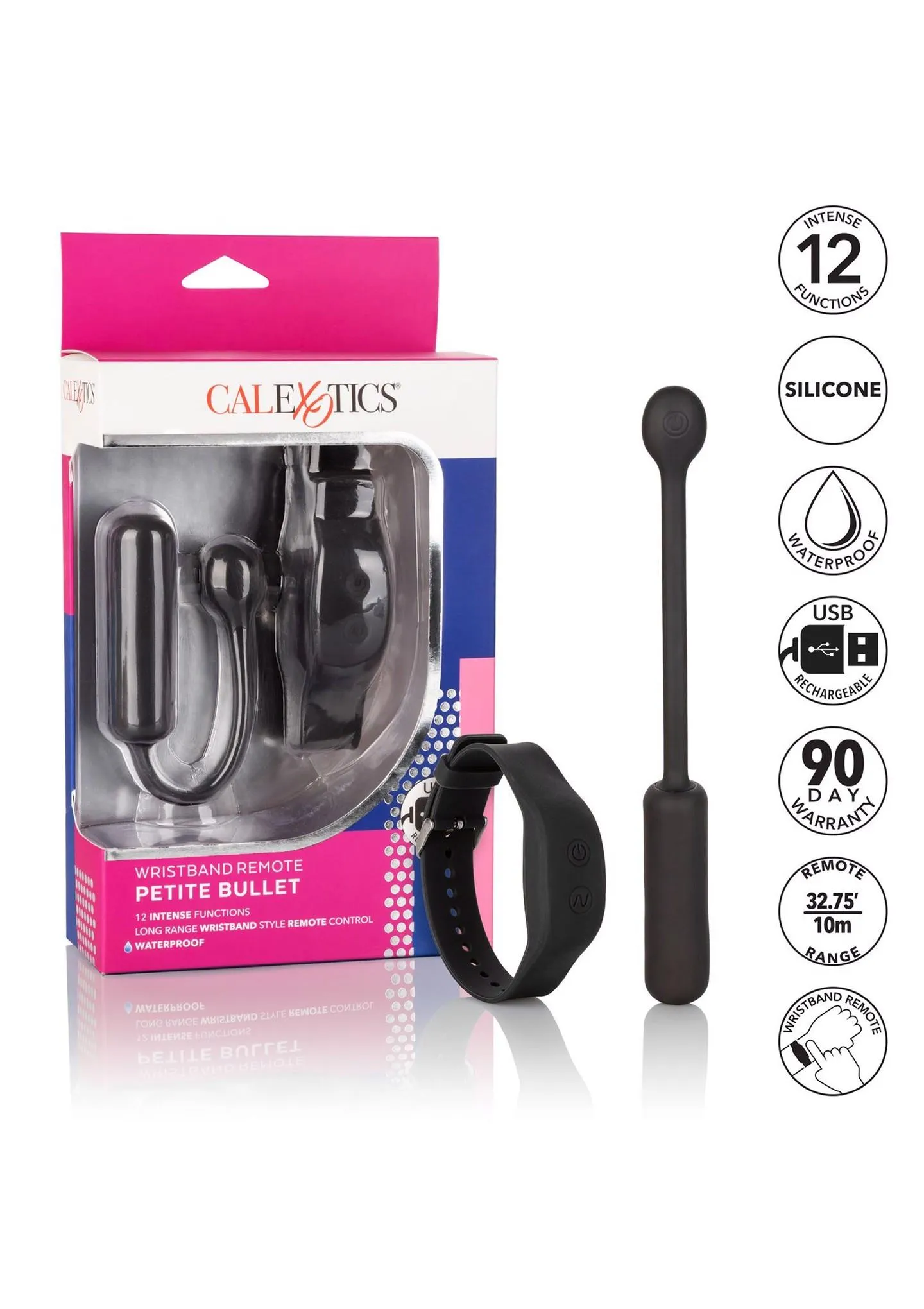 Виброяйцо Calexotics Remote Petite Bullet, 7 см (черный)