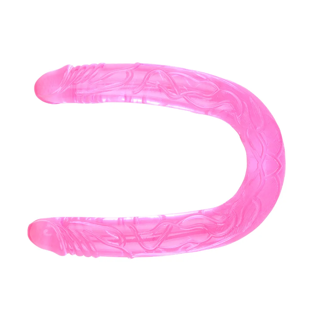 Фаллоимитатор HI-Basic Jelly Flexible Double Dong, 51 см (розовый)
