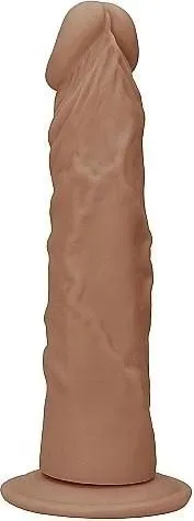 RealRock Dong without Testicles - Dildo, Brązowy, 24 cm