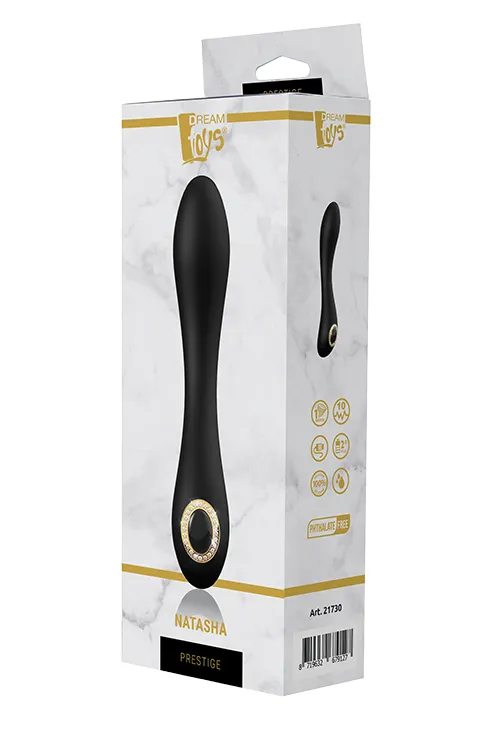 Вибратор Dream Toys Prestige Natasha Luxxe, 20 см (черный)