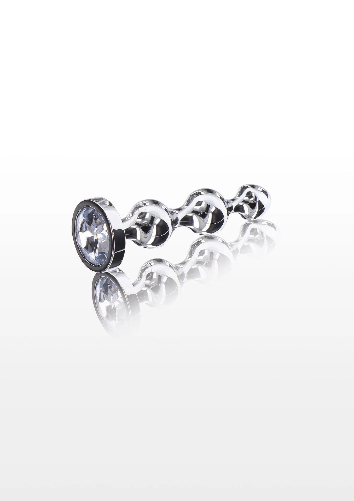 Анальный стимулятор Anal Play Diamond Star Beads S, 10.5 см (серебристый)
