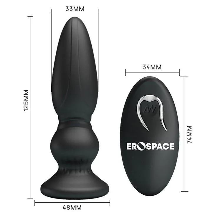 Анальная пробка Erospace Deeplo, 12,5 см (черный)