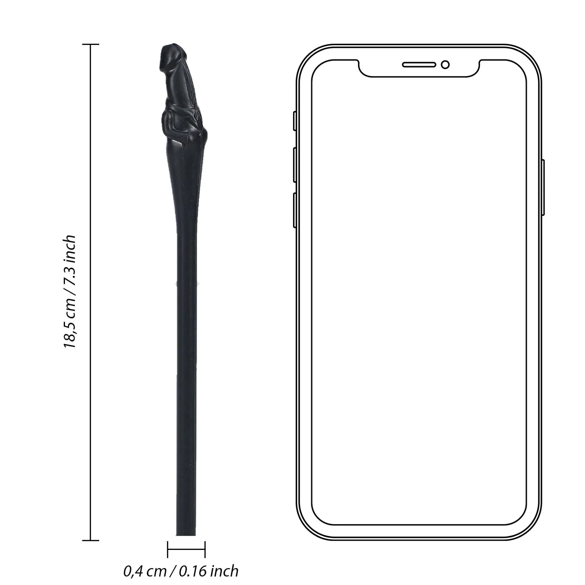 Трубочки для напитков S-Line Groom Straws (черный)