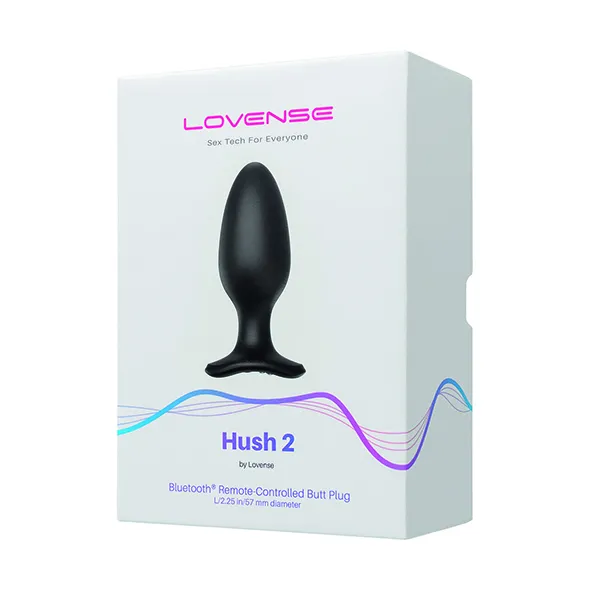 Lovense Hush 2 L - Korek analny, Czarny, 15 cm