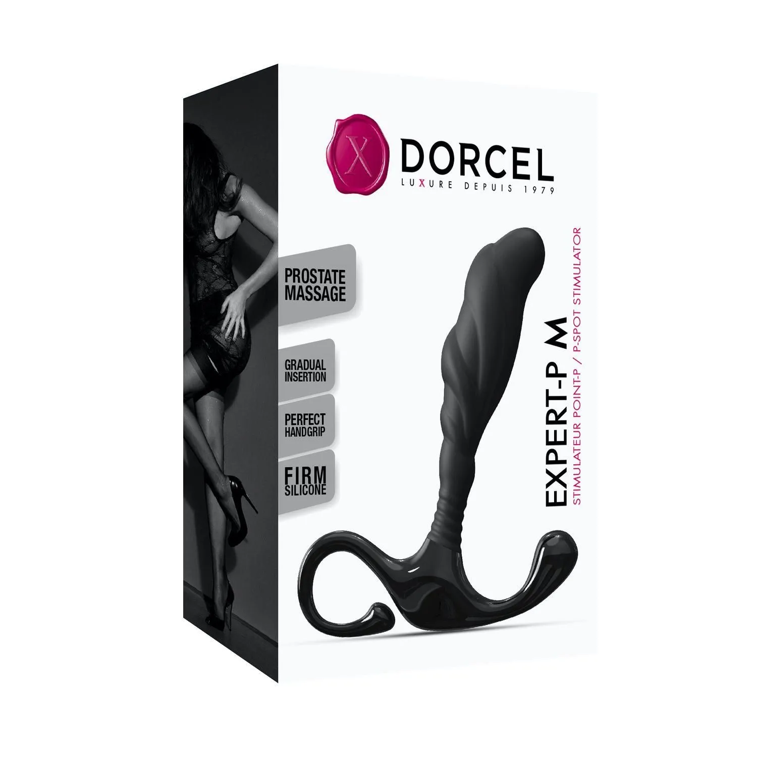 Масажер простати Dorcel Expert P M, 11 см (чорний)