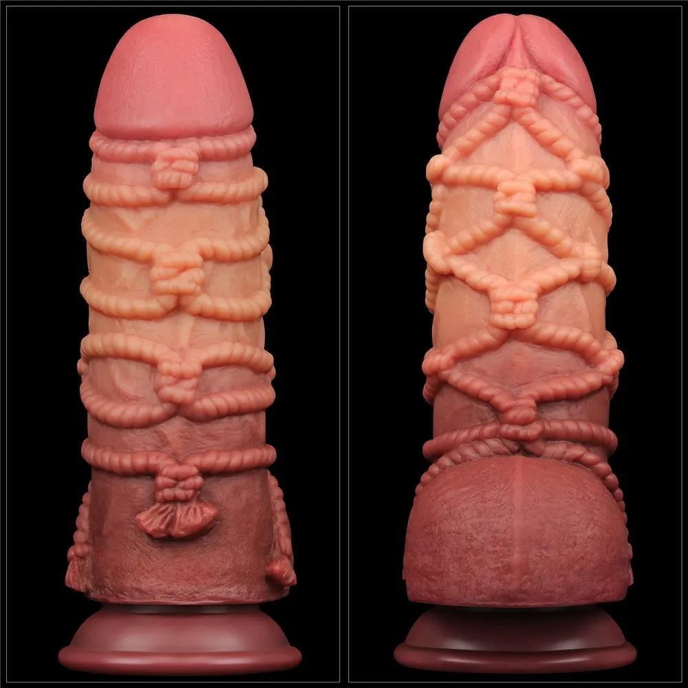 Фалоімітатор Dual-Layered Silicone Nature Cock 9.5'', 24.5 см (коричневий)