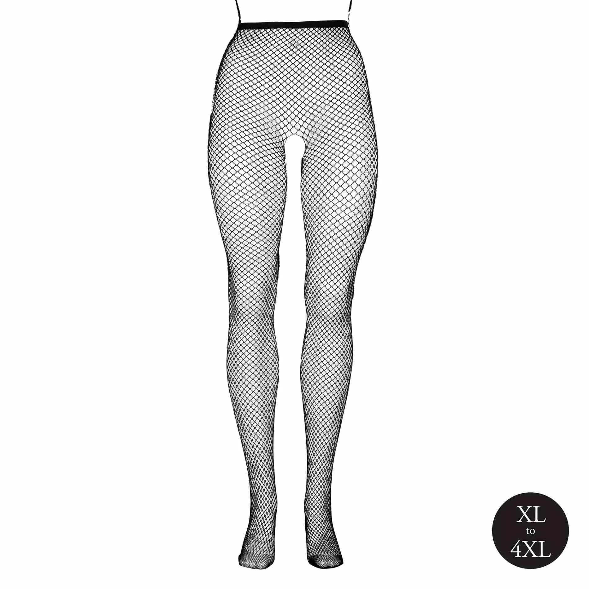Колготки Le Désir with small fishnet structure, XL-4XL (черный)