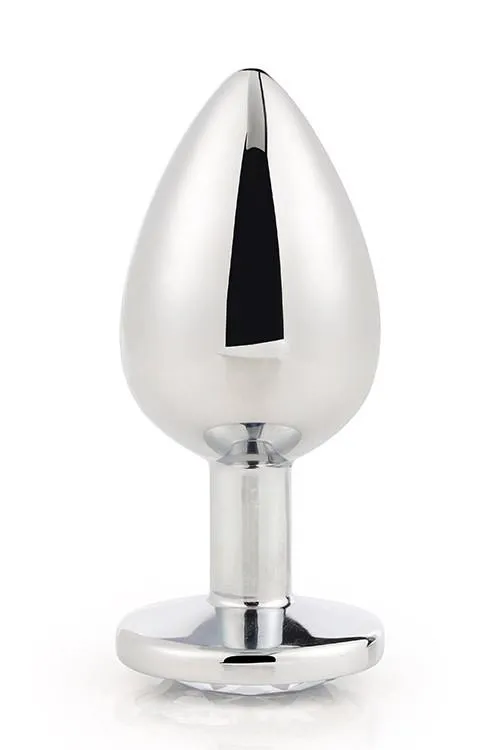 Dream Toys Gleaming Love Silver Plug Large - Korek analny, Srebro, 9.5 cm