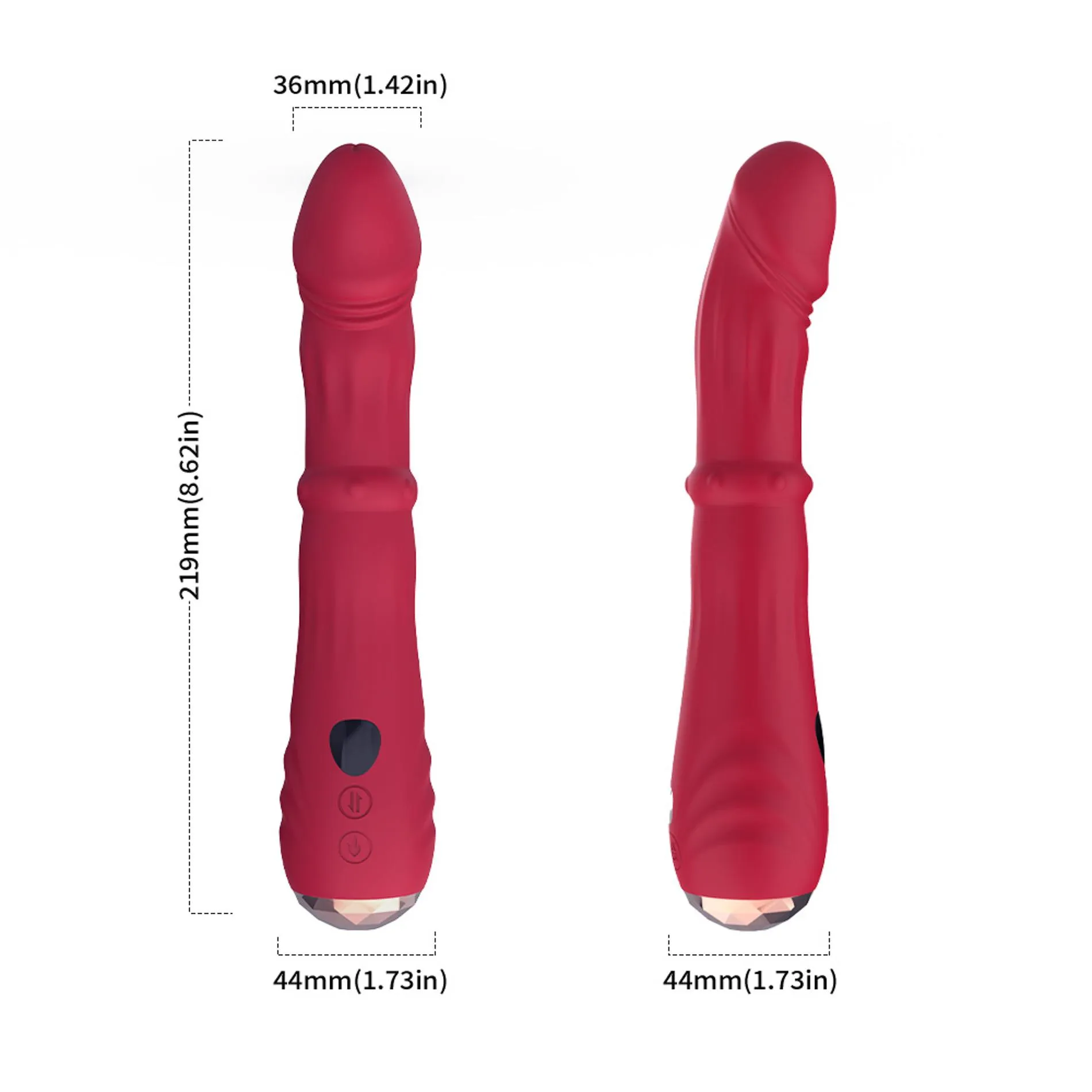 Вибратор B - Series Joy Jackal, 21.9 см (красный)