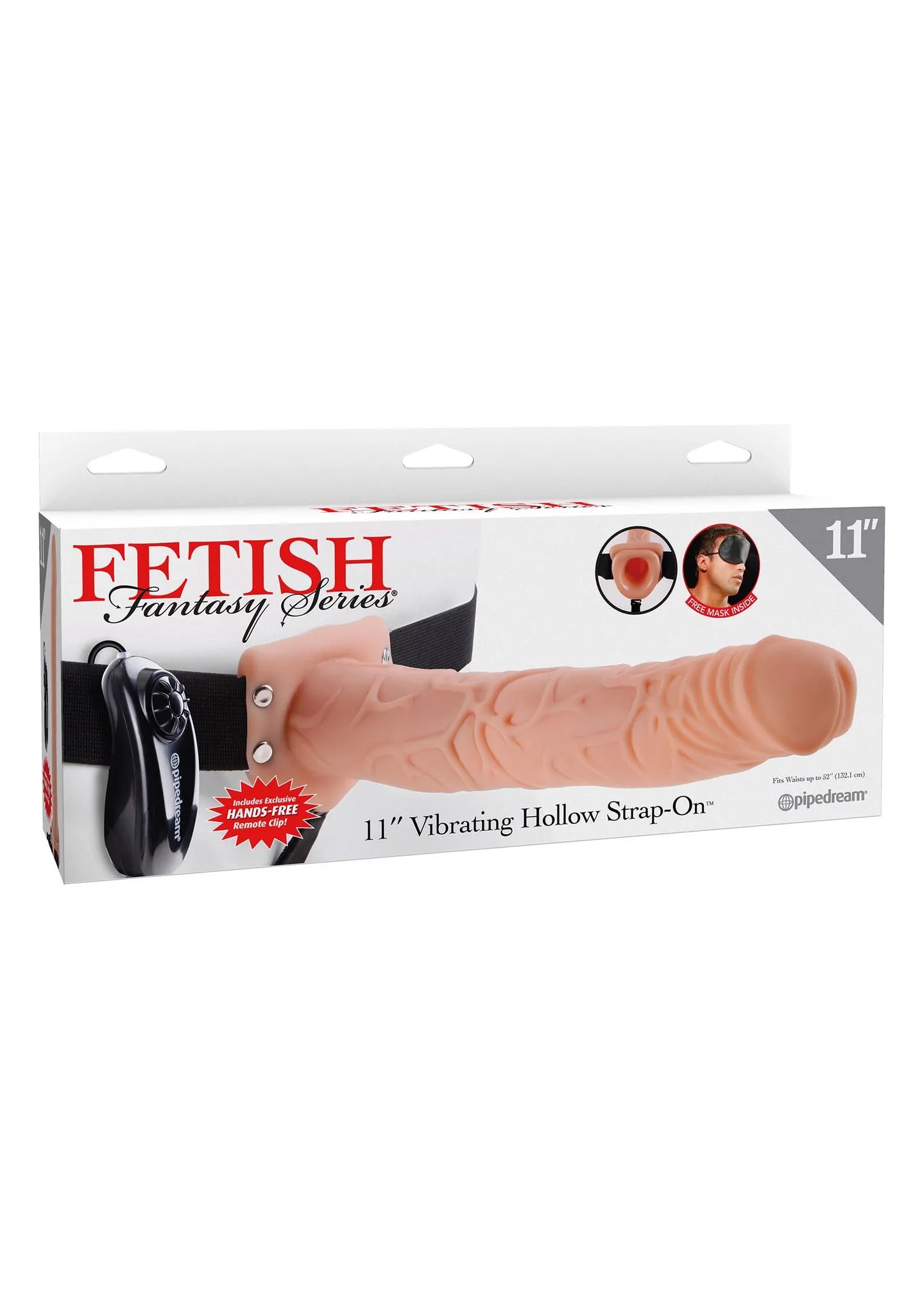 Полый страпон с вибрацией Fetish Fantasy Series, 29 см (телесный)