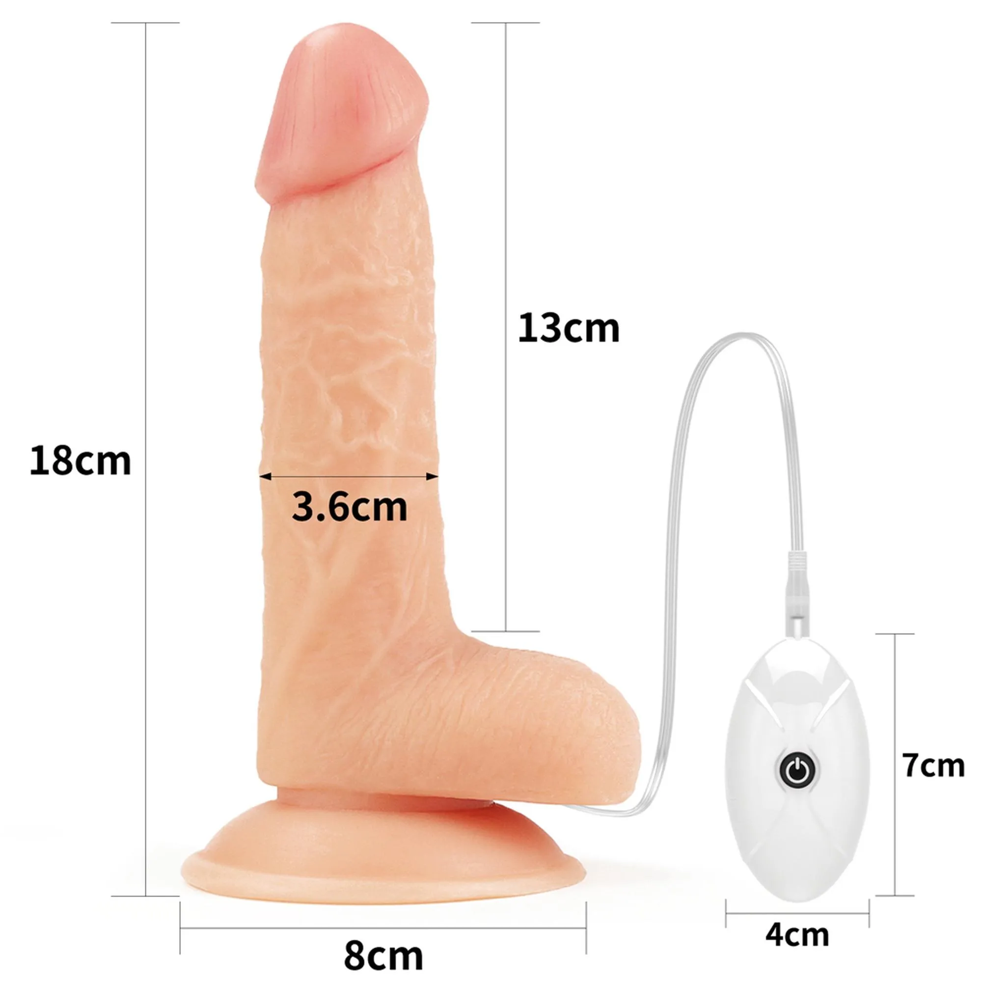Страпон Lovetoy Vibrating Easy Strapon Set 7.0, 17.8 см (чорний)