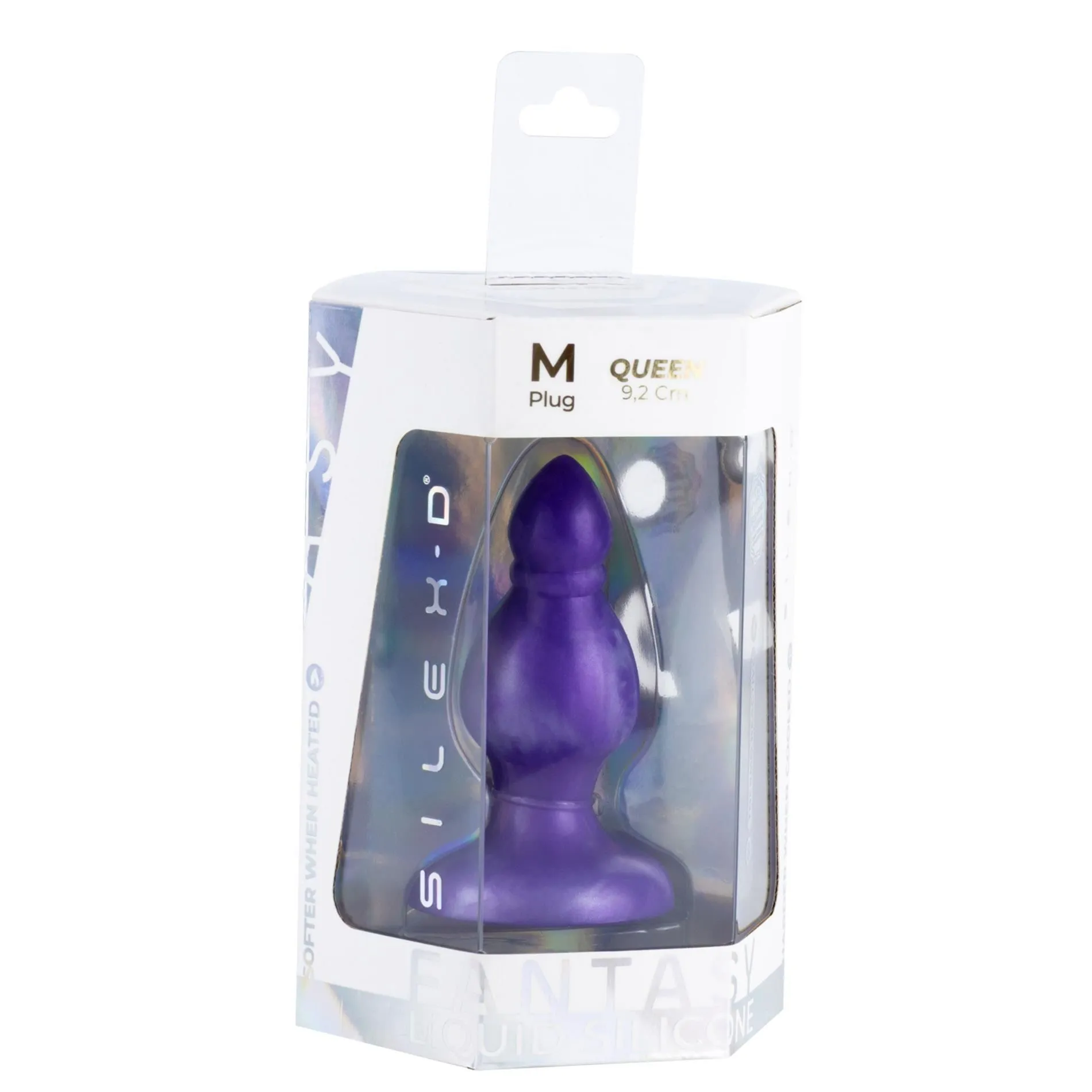 Silexd Queen Plug - Korek analny, Fioletowy, 9.2 cm, M