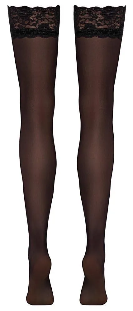 Чулки Cottelli Legwear Anclipsen, L (черный)