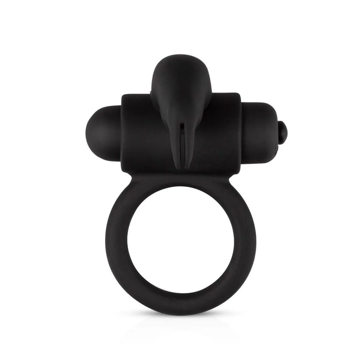 Эрекционное кольцо EasyToys Bunny Vibe Ring, 7.4 см (черный)