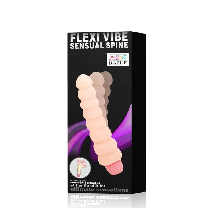 Вібратор Flexi Vibe Sensual Spine, 19 см (тілесний)