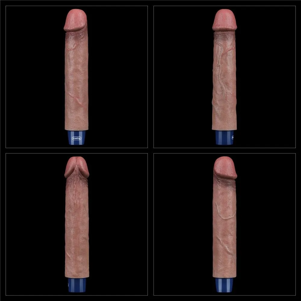 Вібратор Lovetoy Real Softee 9" Platinum Silicone, 22.8 см (коричневий)