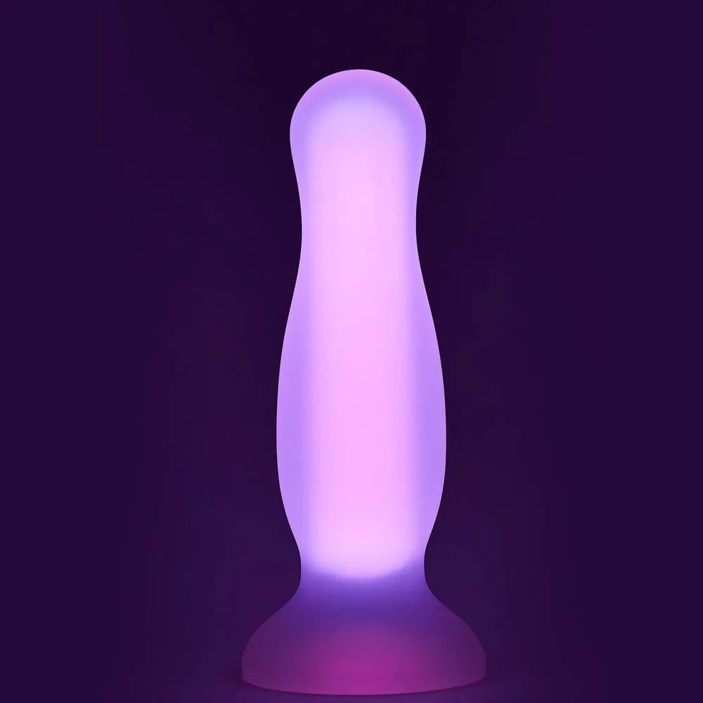 Анальная пробка Radiant Glow In The Dark, 14,5 см (розовый)