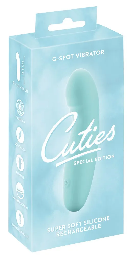 Вібратор Cuties Mini G-Spot, 15.5 см (бірюзовий)