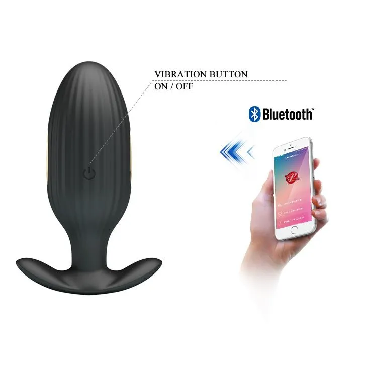 Анальная пробка Pretty Love Jefferson Electric Shock Stimulator, 9.2 см (черный)