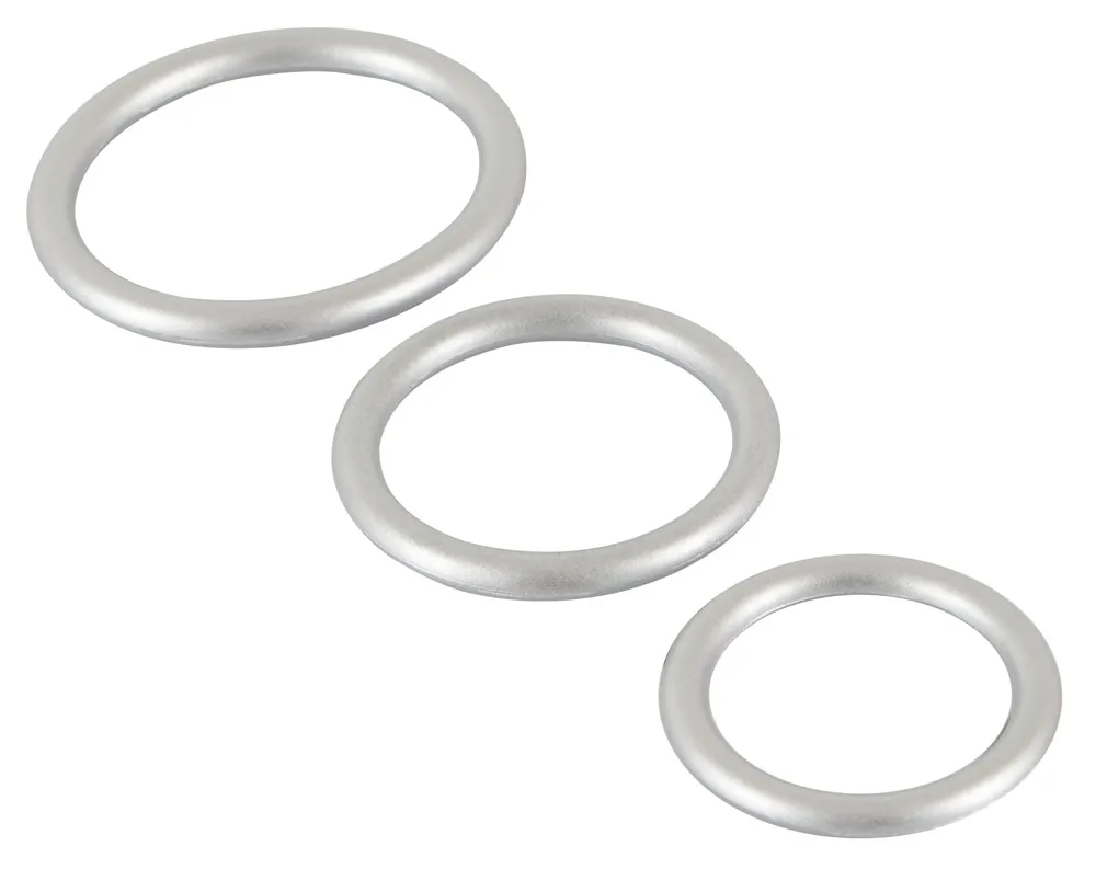 Набор эрекционных колец Metallic Cock Ring Set, 3 шт (серебристый)