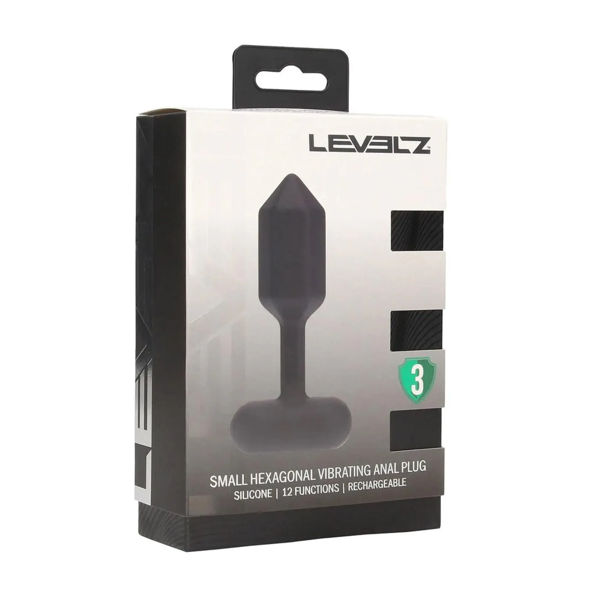 Анальна пробка Levelz Hexagonal Anal Plug S, 11.7 см (чорний)