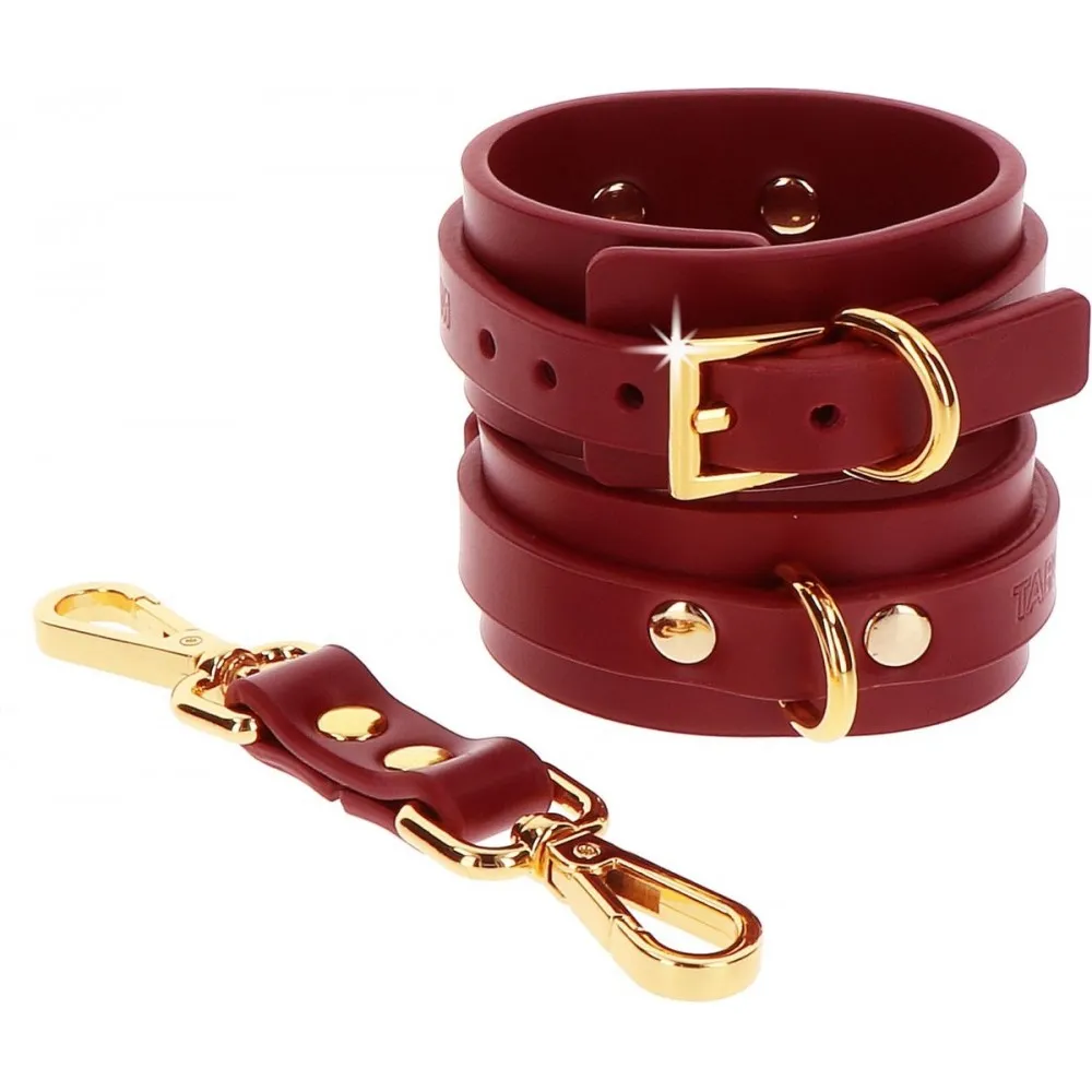 Фіксатори для БДСМ на стегна та зап'ястя Taboom Wrist To Thigh Cuff Set Red (червоний)