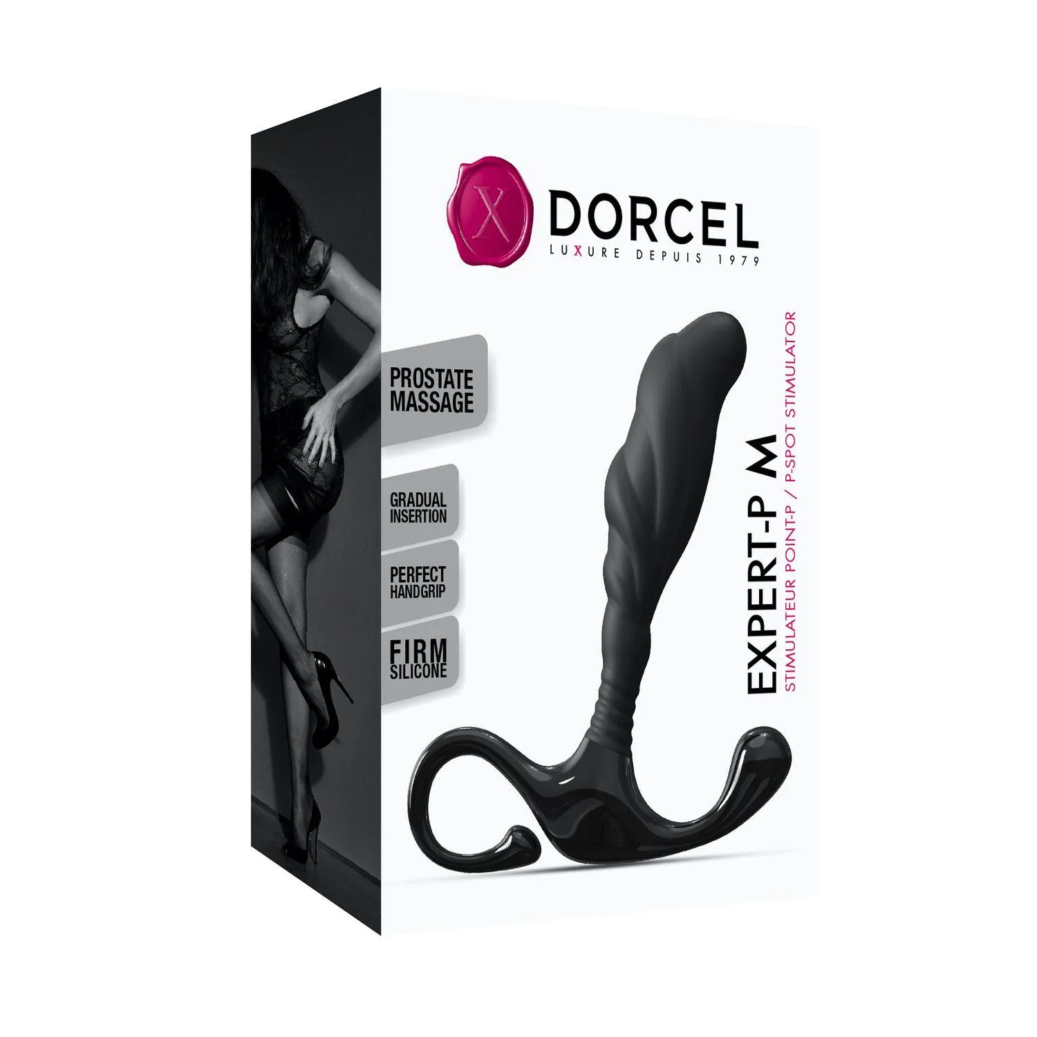 Массажер простаты Dorcel Expert P M, 11 см (черный)