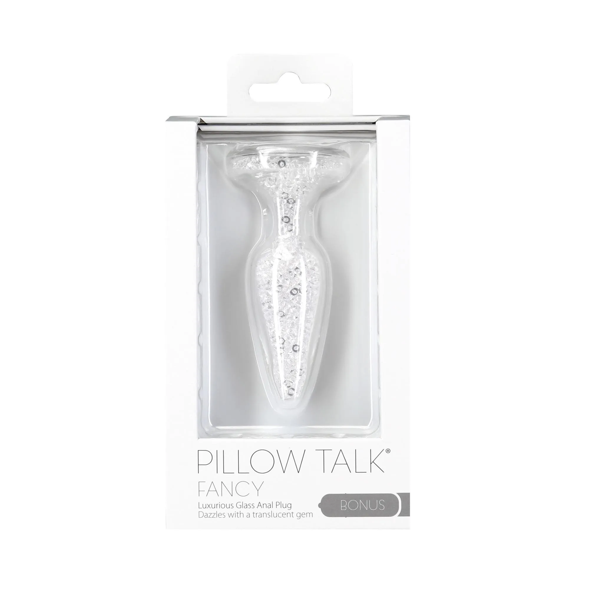 Pillow Talk Fancy Luxurious Glass Anal Plug - Korek analny, Przezroczysty, 10, 1 cm
