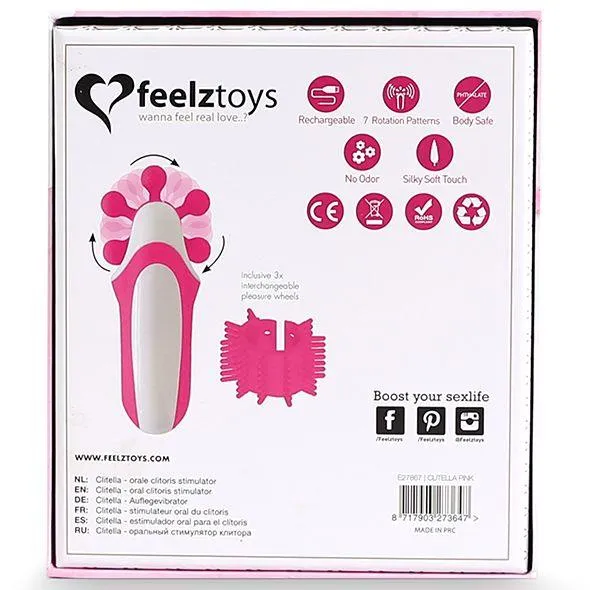 FeelzToys Clitella Oral - Stymulator łechtaczki, Różowy, 11 cm