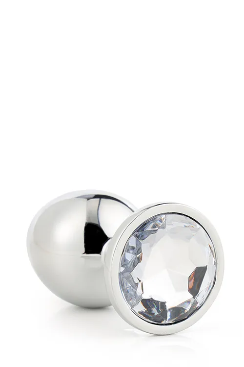 Dream Toys Gleaming Love Silver Plug Medium - Korek analny, Srebro, 8, 3 cm