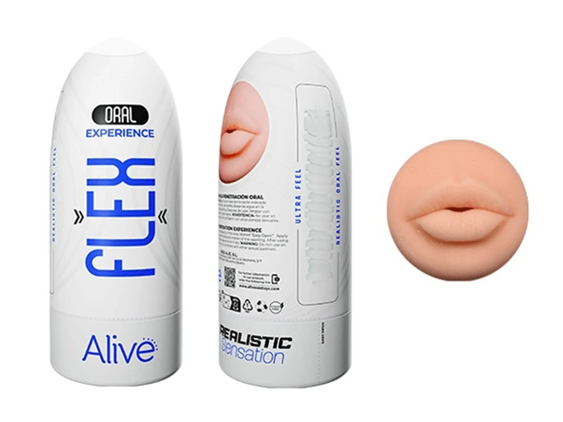 Мастурбатор Alive Flex Oral Experience, 16 см (тілесний)