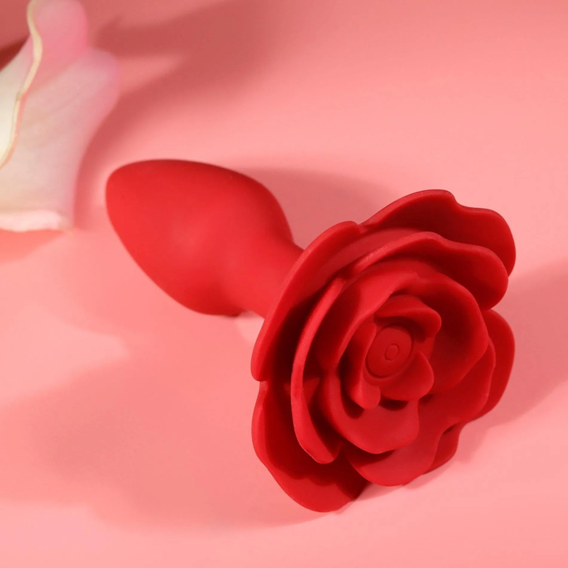 Анальная пробка B - Series Cute Rose, 11.1 см (красный)