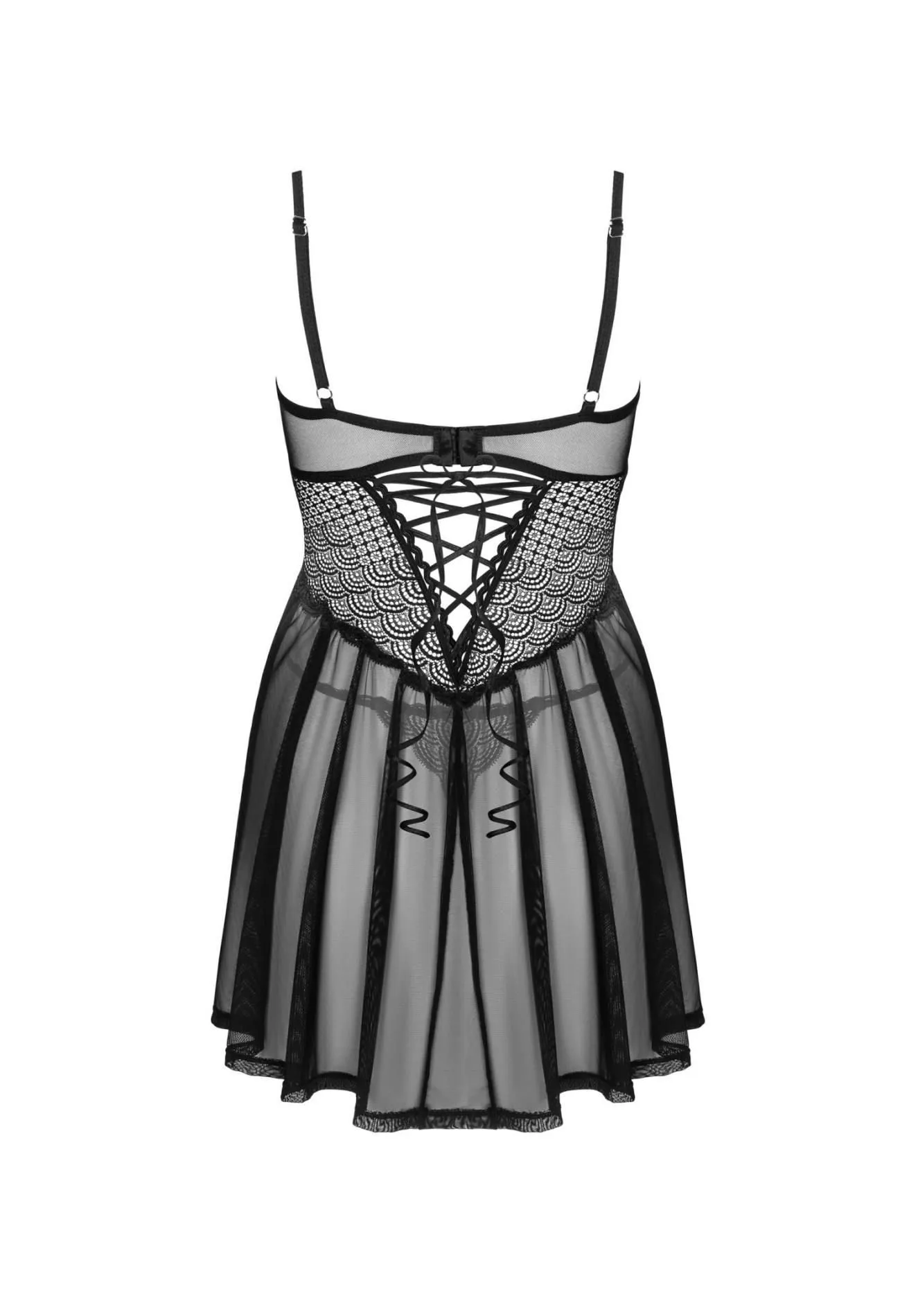 Еротичний комплект Obsessive Chemeris, M/L (чорний)