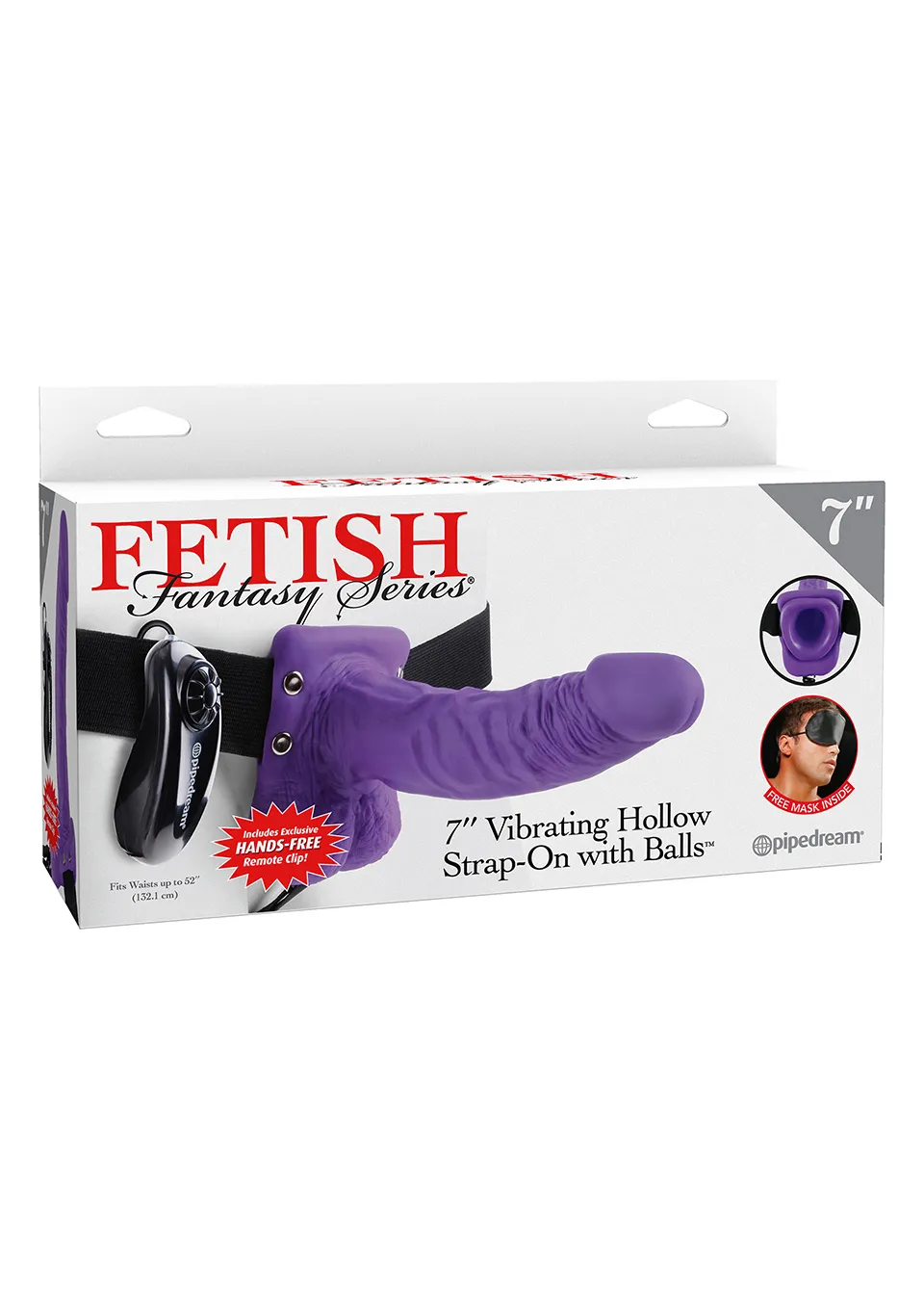 Pipedream Fetish Fantasy Series - Proteza penisa z wibracją, Fioletowy, 19 cm
