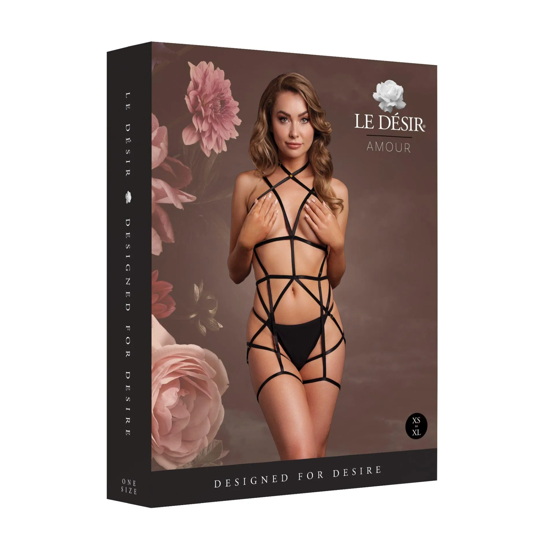 Портупея Le Désir Strappy Open Cup с подвязками, One Size (черный)