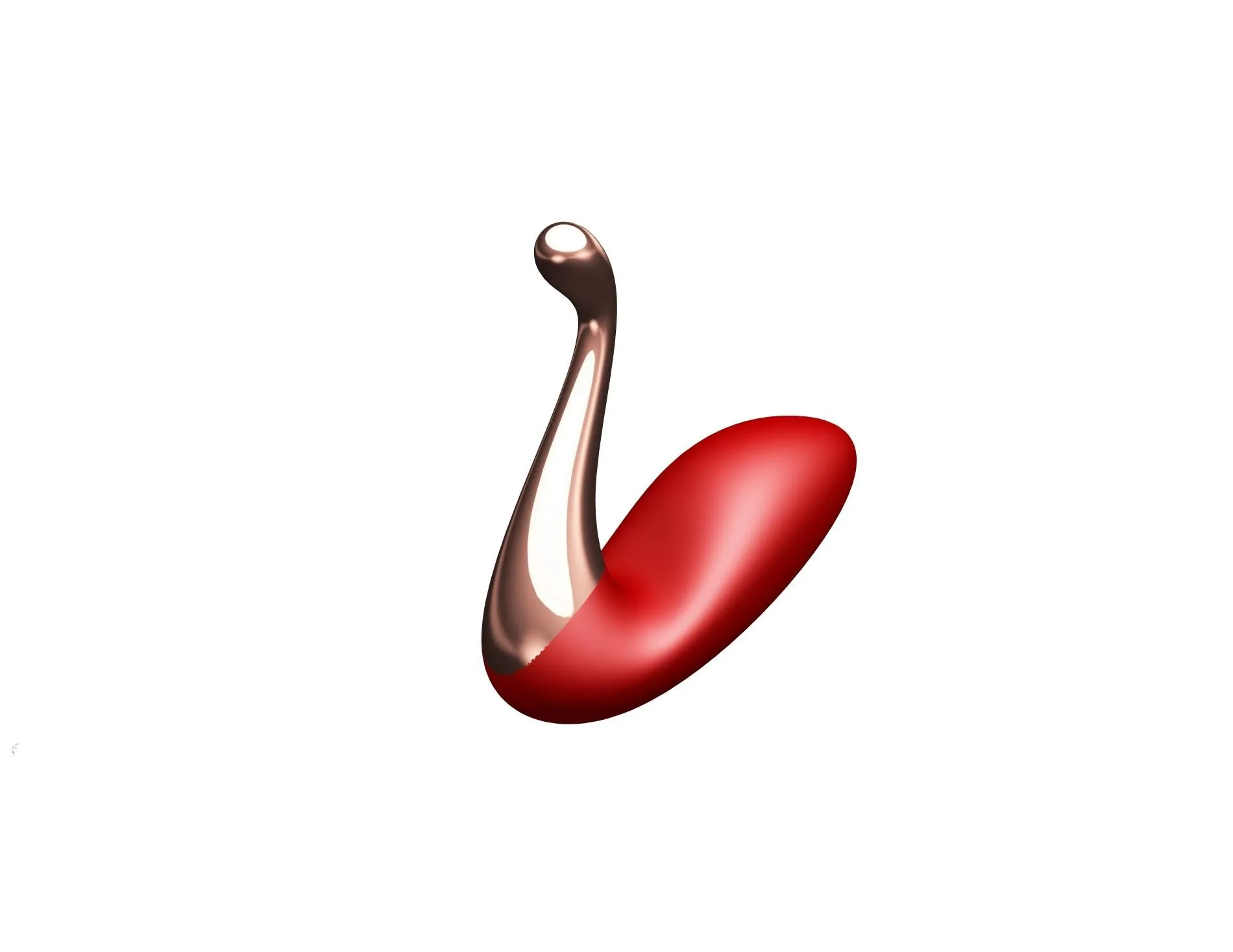 B - Series Magic Swan - Stymulator, Czerwony, 17 cm