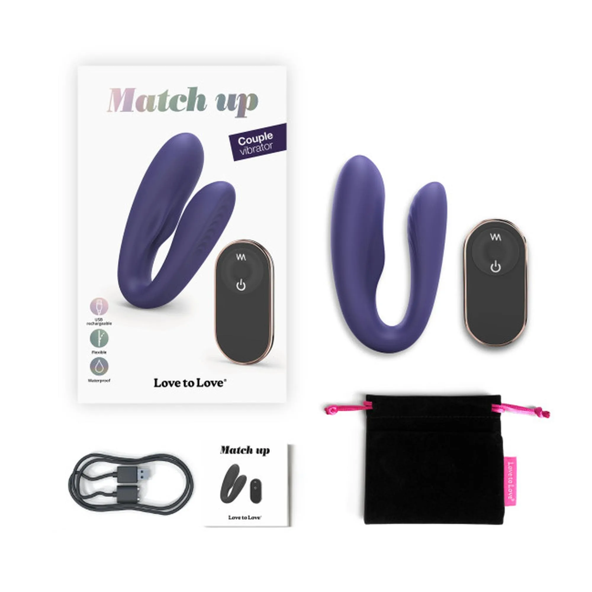 Вибратор Love to Love Match Up, 9 см (синий)