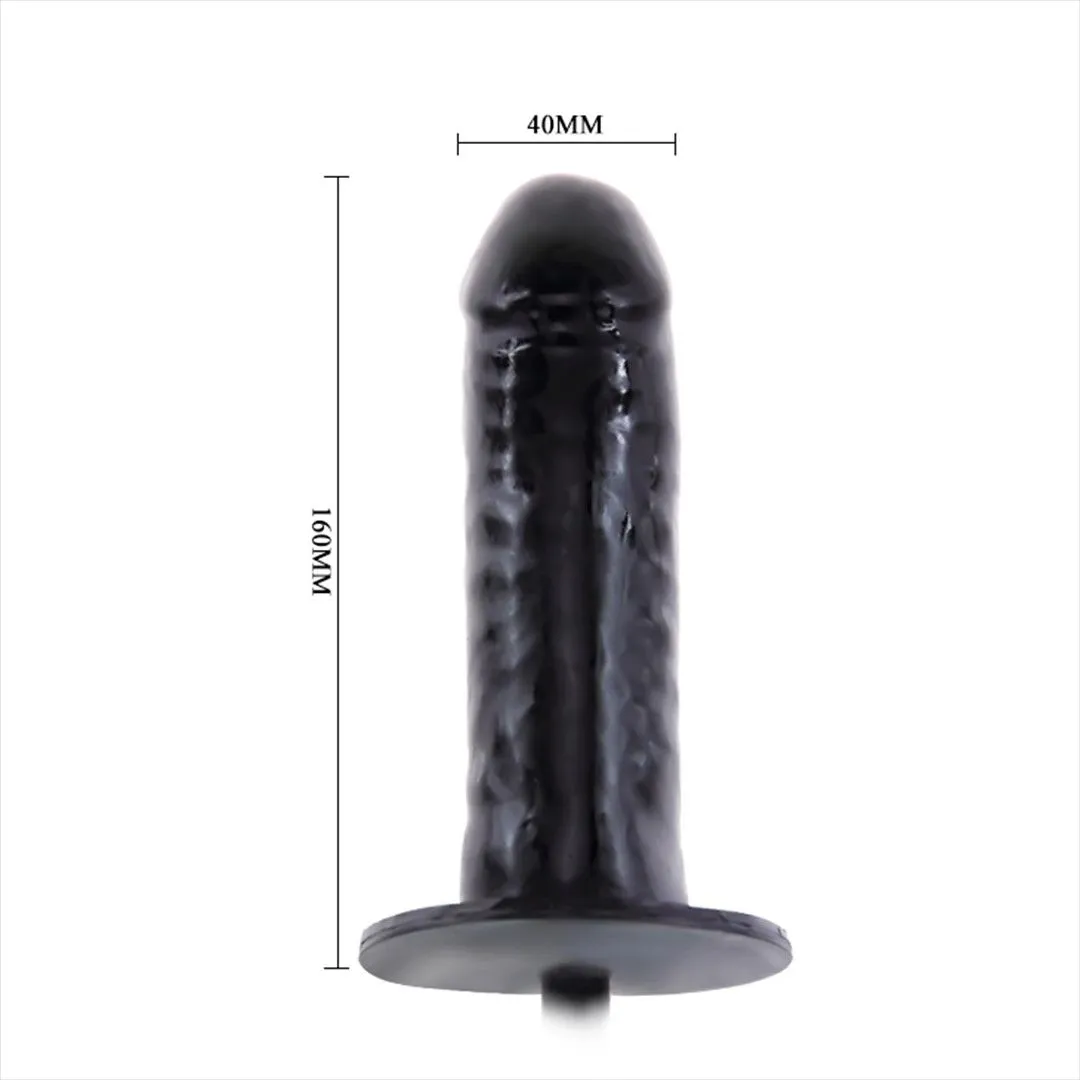 Анальний розширювач Baile Bigger Joy Inflatable Penis, 16 см (чорний)