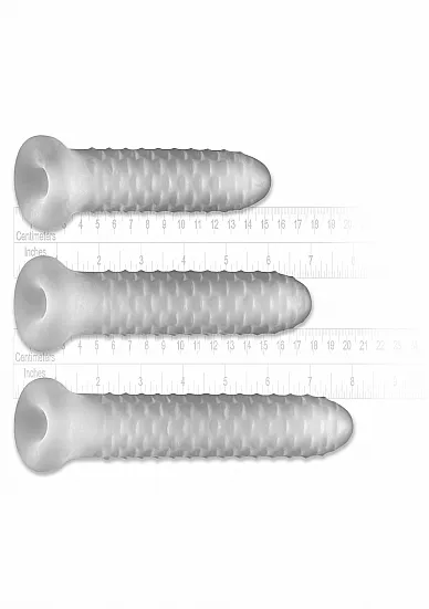 Насадка на пенис Perfect Fit Fat Boy Micro Rib SilaSkin, 19 см (прозрачный)