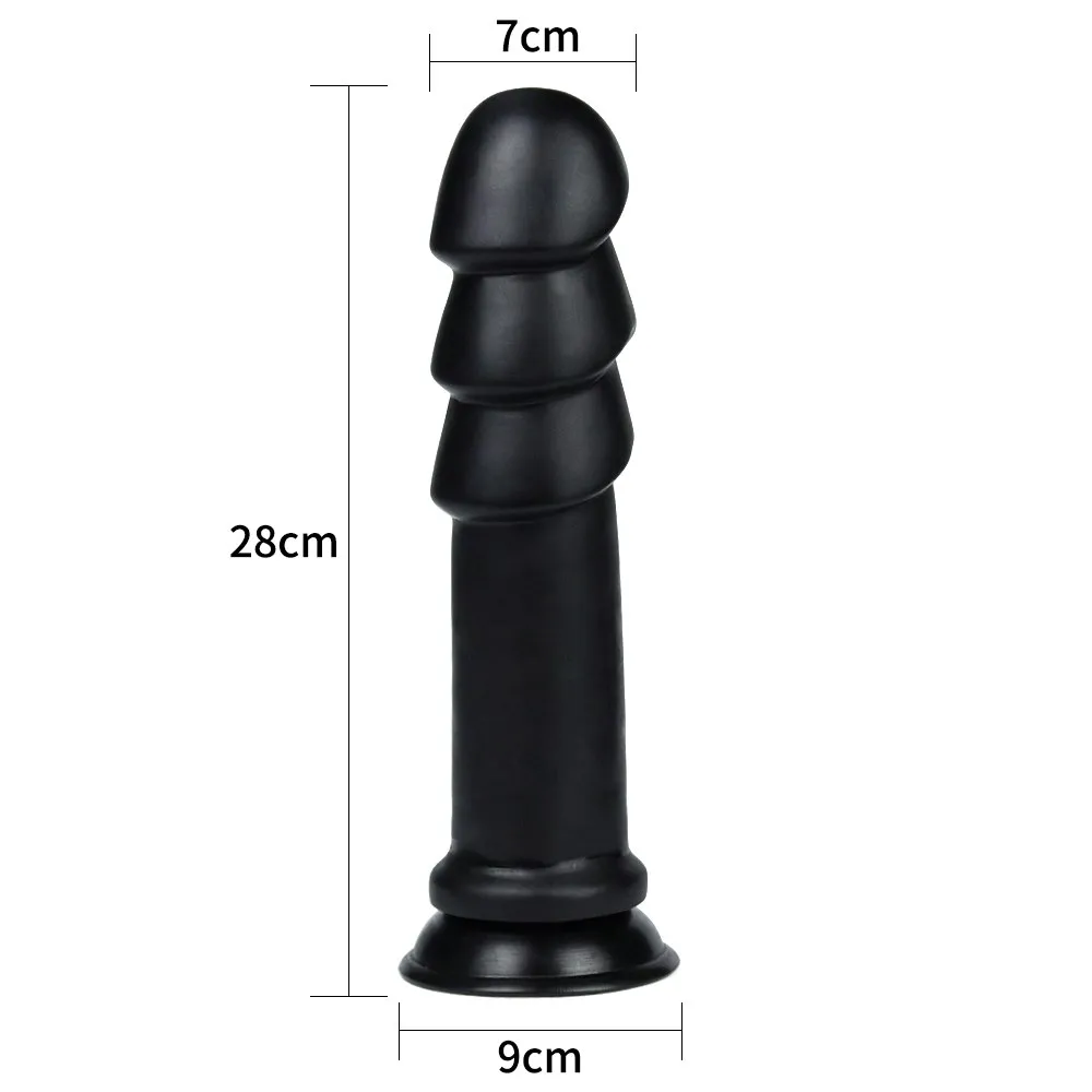 Фаллоимитатор King Sized Anal Ripples, 28.5 см (черный)
