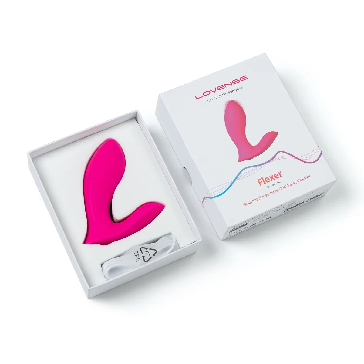 Lovense Flexer - Wibrator, Różowy, 10, 1 cm