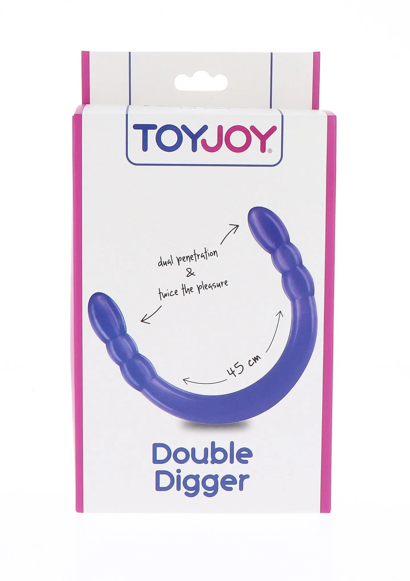 Двосторонній фалоімітатор ToyJoy Double Digger, 45 см (фіолетовий)