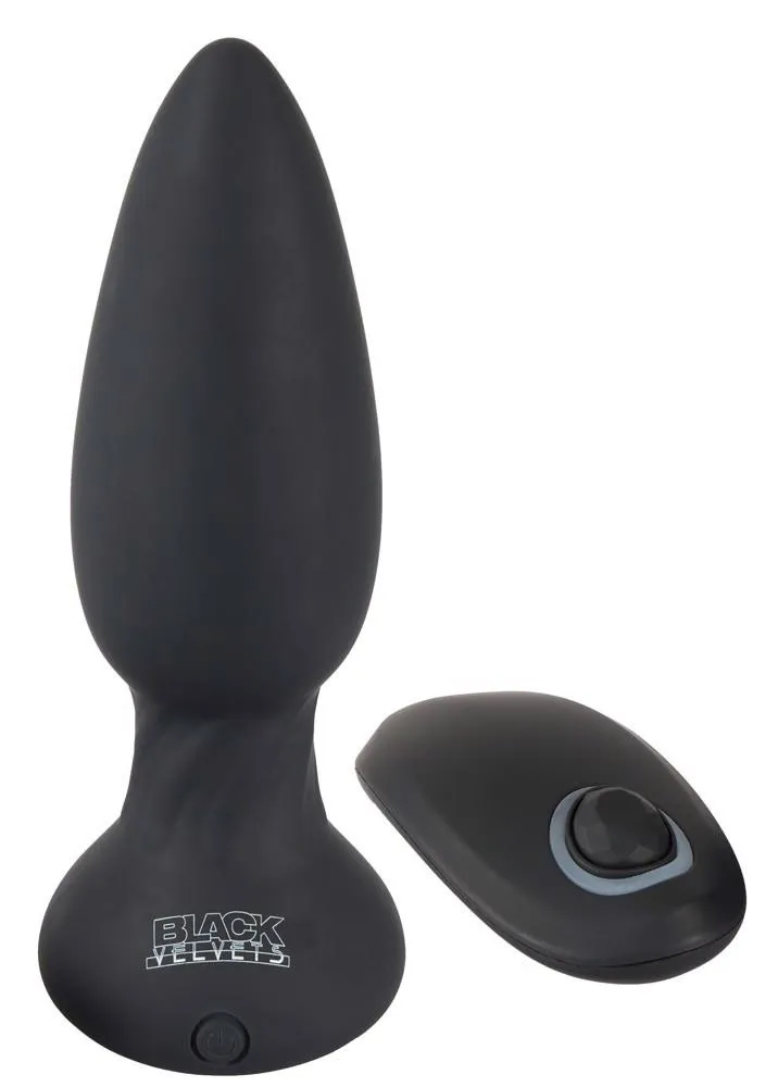 Анальная пробка Orion Black Velvets RC Shaking Plug, 14,2 см (черный)